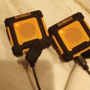 Set of DeWalt walkie talkies.